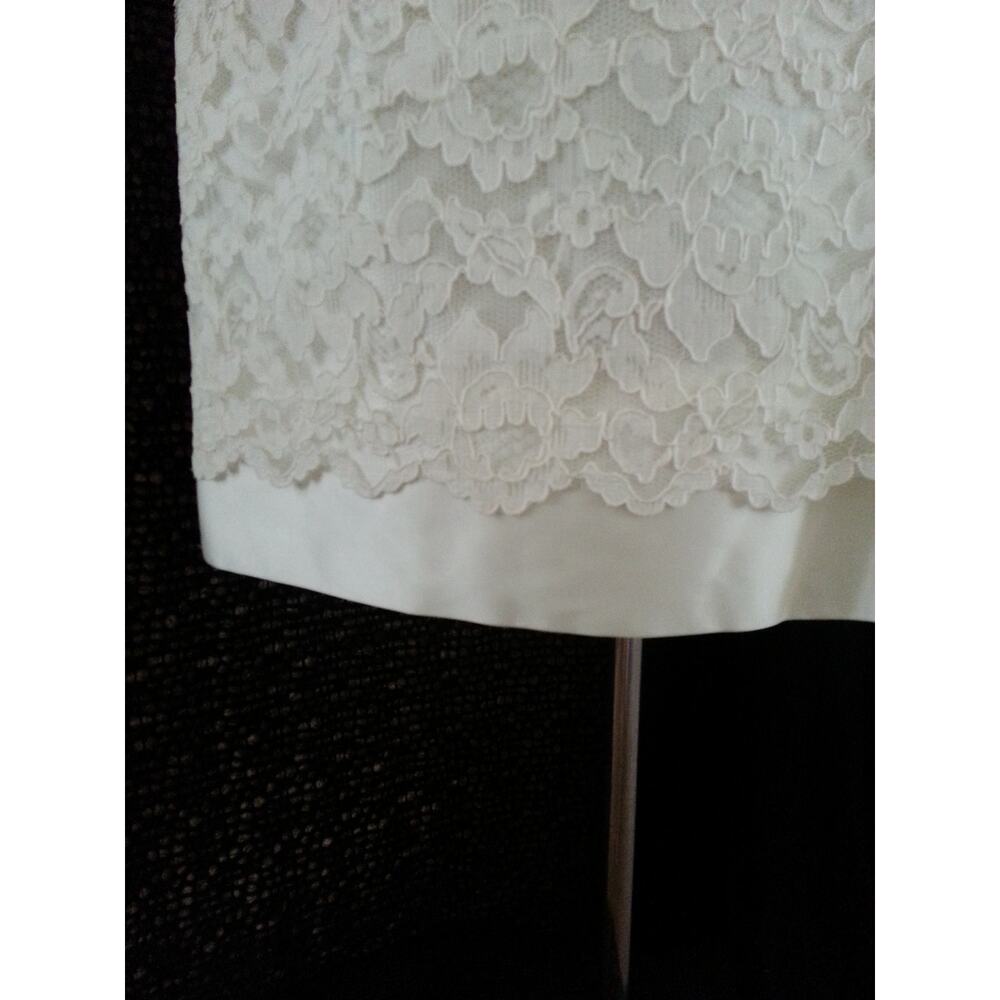 LORRIE DEB Creamy White Vintage Bridal Dress Sz 9 Long Sleeve Lace Wedding Dress - Picture 7 of 11
